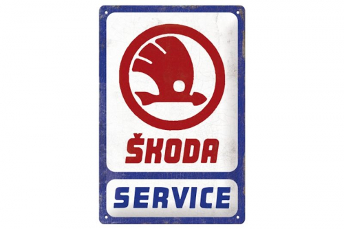 Blechschild Skoda Service